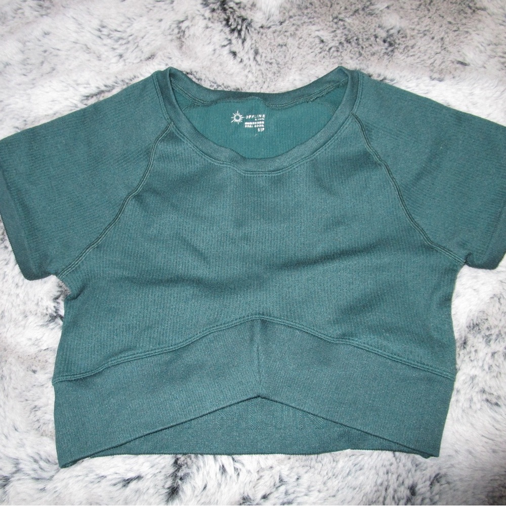 Offline by Aerie green athletic crop top!